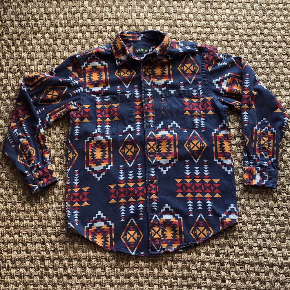 NWOT ORVIS Southwestern BD Shirt